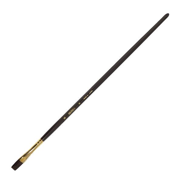 穂先サイズ・・・幅9.8mm×長さ16mm油絵専門家用として独自の製法によるハードタイプのナイロン筆です。コシの強さ、耐久性、タッチは抜群です。●筆は在庫切れにより、納期がかかる場合もございますがご了承ください。