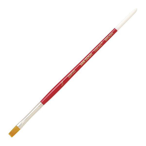 穂先サイズ・・・約 幅 7mm×長さ 12mm　　　全長 186mmGWVDは、ポリエステルを主体にOX毛と山羊毛を混毛した筆で、ポリエステルの毛の腰の強さと、山羊毛の水含みの良さを生かした水彩デザイン用筆です。