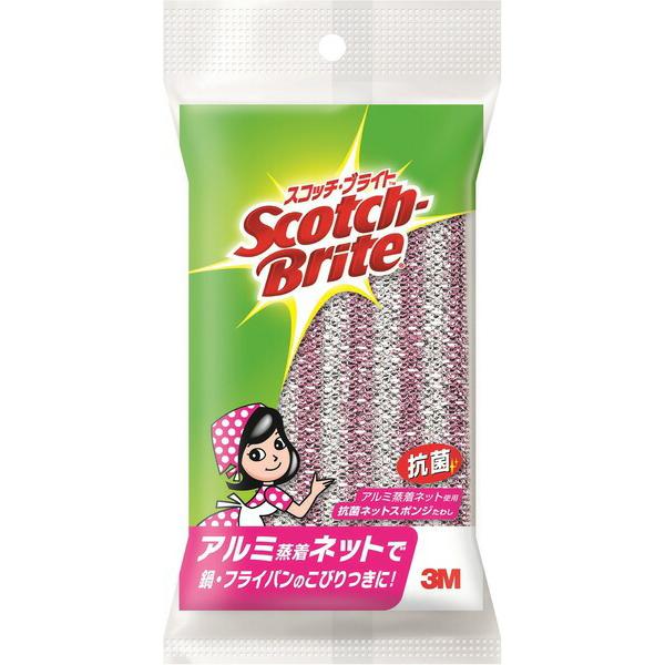 スコッチ・ブライト抗菌アルミネットスポンジたわし　　1個入