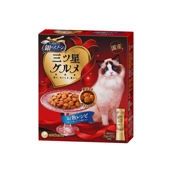 【ペット用品】ユニチャーム　銀スプーングルメ　お魚　　240G