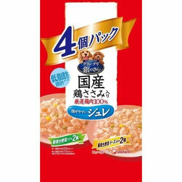 【ペット用品】銀のさらパウチジュレ成犬バラエティ　　80g×4