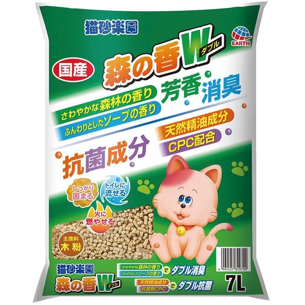 【ペット用品】猫砂楽園森の香ダブル　　7L