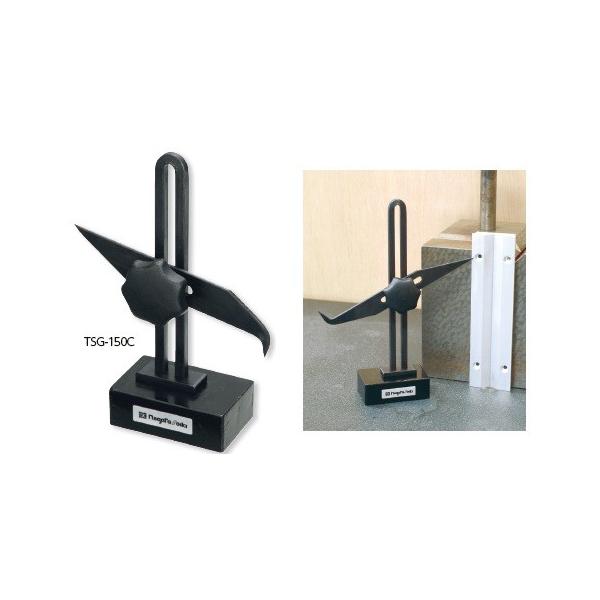 ■角台トースカン TSG-200Cの特長●可動部は長穴形状により上下へのスライド調整が可能●鋼材等へのケガキ作業、芯出しに●ケガキ針材質：機械構造用炭素鋼(先端焼入)●ベース材質：鋳鉄●呼び寸法：200mm●ケガキ針の長さ：170mm●全高...