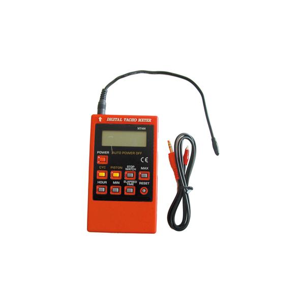 ■デジタル・ガソリンエンジンタコメータ MT-600の特長●非接触でガソリンエンジンの回転数を表示●自動車・バイクの整備に最適●２サイクル時の気筒数/測定範囲/確度1/100〜19990/±1％2/100〜15000/±1％3/100〜10...