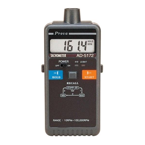 ■オプティカル・タコメータ AD-5172の特長●非接触で簡単に回転軸の回転数・回転速度を測定可能●工場、生産現場での、モーター、ファン、ギア、ポンプ等の測定に●主な機能：MAX、MIN値メモリ、データホールド、ロー・バッテリ表示、オートレ...