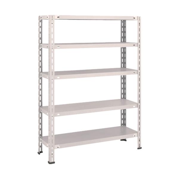 (直送) TRUSCO 503-5210 L43V-15 NG スチールラック 軽量棚 中棚ボルトレス型 875X300X1200 5段 ネオグレー 5035210
