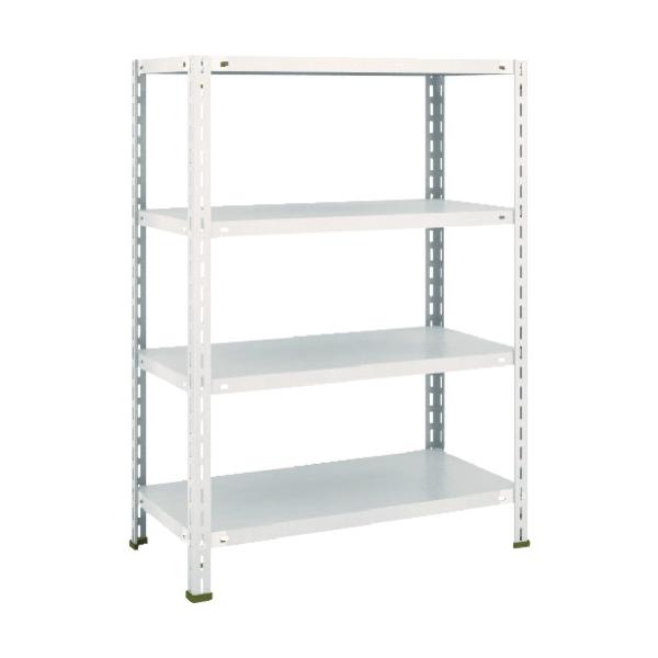 (直送) TRUSCO 503-5236 L43X-14 NG スチールラック 軽量棚 中棚ボルトレス型 875X450X1200 4段 ネオグレー 5035236