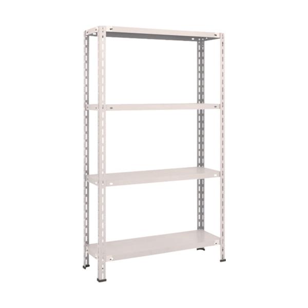 (直送) TRUSCO 503-8189 L53V-14 NG スチールラック 軽量棚 中棚ボルトレス型 875X300X1500 4段 ネオグレー 5038189
