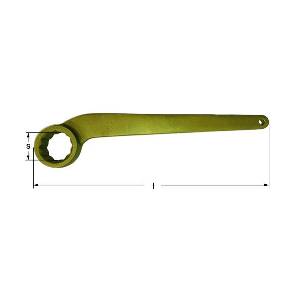 スナップオン AY0021B Ampcoスイス 防爆カーブヘッドボックスメガネレンチ 二面幅寸法21mm AY0021B
