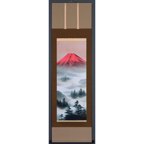 赤富士山水