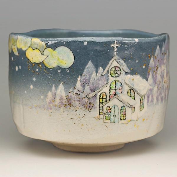 吉村楽入 2022年初春作品 「聖夜」ver3 茶碗 : 心斎橋花房ヤフー店