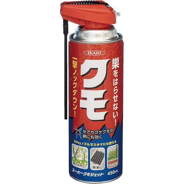 殺虫剤 スーパークモジェット 簡単2Wayノズル 450ml イカリ消毒 殺虫剤 クモ 殺虫剤 屋外用 殺虫剤 クモ 駆除剤 クモ 退治 クモ 対策 クモ駆除剤 クモ 忌避剤