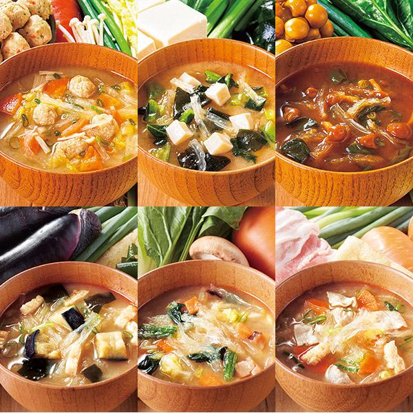 ●送料：660円（通常）『寒天と野菜のおみそ汁』で不足分の野菜を手軽に補えます●セット内容／旨だし鶏つくね汁×5袋、なめらか豆腐×5袋、なめこの赤だし×5袋、具だくさん豚汁×5袋、いろどり野菜×5袋、あじわい茄子×5袋●主な具材／＜旨だし鶏...