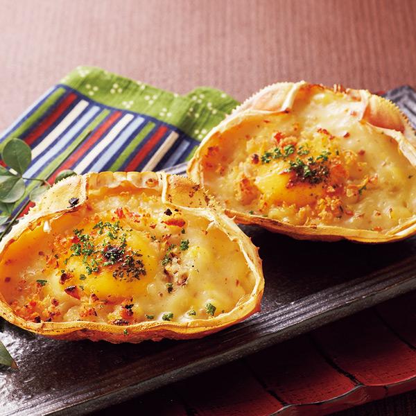 ●送料：1100円（冷凍便でのお届け、送料は別途頂きます）甲羅にたっぷり！紅ズワイ蟹肉の贅沢グラタン。●セット内容／140g×15個●賞味期限／冷凍2026年5月2日●加工地／日本●原材料／マカロニ〔乾燥マカロニ（国内製造）、食塩〕、小麦粉...