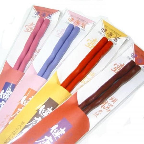 健康箸 女性用 箸 1膳 ねじれたお箸 持ちやすい 頭の体操 指ツボ すべり止め クロネコゆうパケット