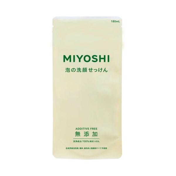 MIYOSHI 泡の洗顔せっけん 180ml 詰替用　19個 ミヨシ 無添加 泡の洗顔せっけん 詰替用 180ml つめかえ : e
