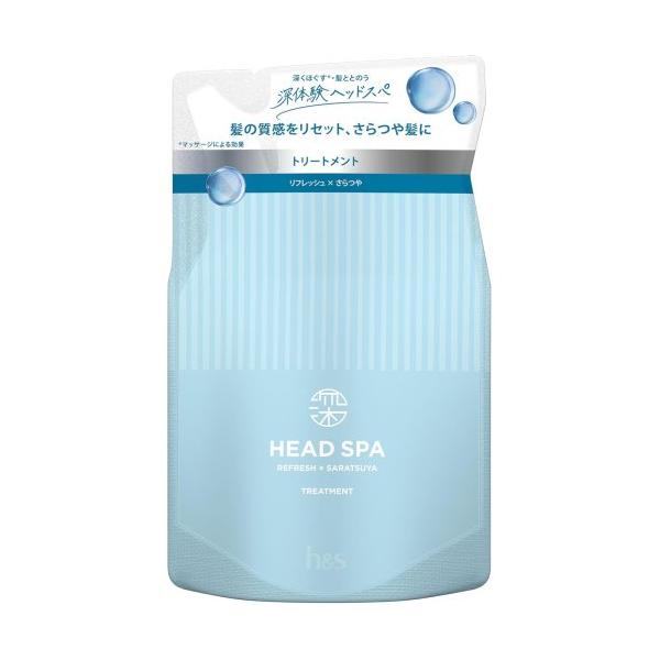 他サイト： 深体験ヘッドスパ　h＆s　エイチアンドエス　リフレッシュ×さらつや トリートメント 詰替用 350g　わけありの商品画像