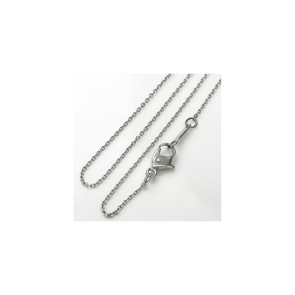 プラチナ　純チタン　チェーンネックレス Red string 純チタン ネックレス チェーン 50cm (プラチナ