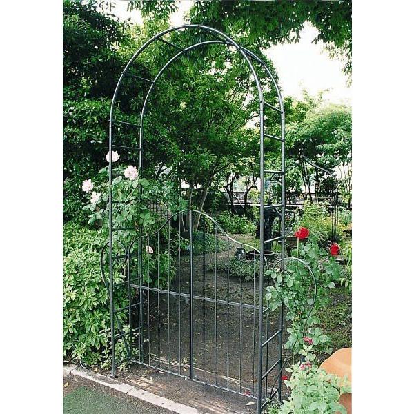 ガーデンアーチ門扉付1型 バラアーチ ガーデンファニチャー 園芸用品 つる植物 ばらの誘引 G 家と庭のdiy通販 イーハウスマニア 通販 Yahoo ショッピング