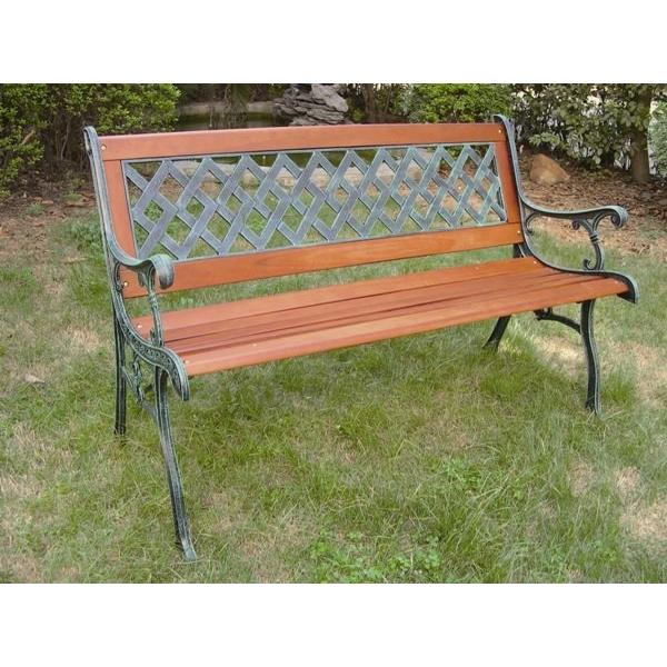ベンチ ガーデンベンチ 木製 アイアン クロスベンチ 幅1270×高さ810