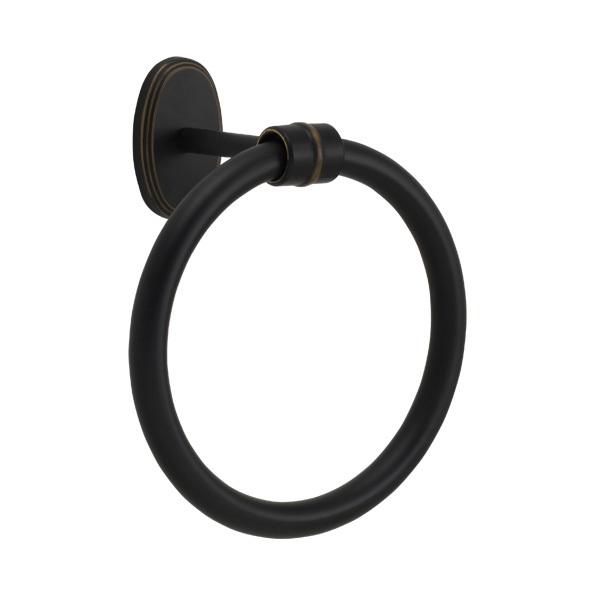 タオルハンガー 真鍮 タオル掛け おしゃれ タオルリング PL BK