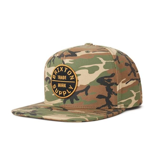 brixton camo snapback