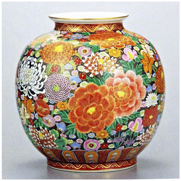 春の最新作 送料無料 九谷焼10 5号花瓶 金花詰 10号花瓶 床の間 和室 定番人気 Www Wkevents At