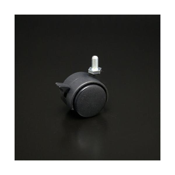 双輪キャスター（軽荷重用） Ｍ8ボルトタイプ ストップ付 40mm