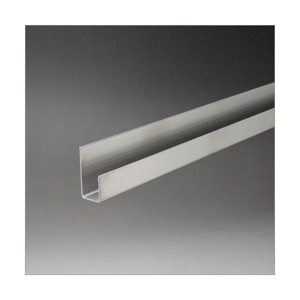 ステンレス片長チャンネル（穴なし） 8mm(見付13mm)x2000mm ヘアライン