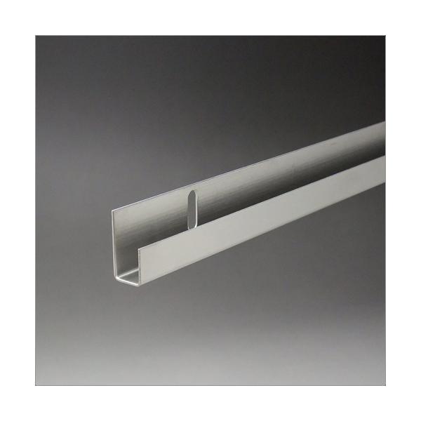 ステンレス片長チャンネル（穴明） 8mm(見付13mm)x2000mm ヘアライン