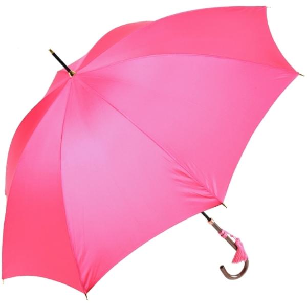 傘 WAKAO レディース 長傘 スリム 細巻 8本骨 雨傘 親骨55cm 手開き ピンク