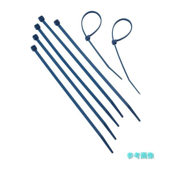 TRUSCO TRCV-100MD 金属センター感知可能ケーブルタイ 幅2.5mmx100mm 青 【1袋(100本)】
