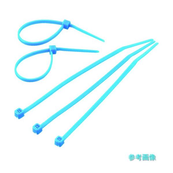 TRUSCO TRCVR-100B カラーケーブルタイ 青 幅2.5×100mm最大結束Φ22標準型 【1袋(100本)】
