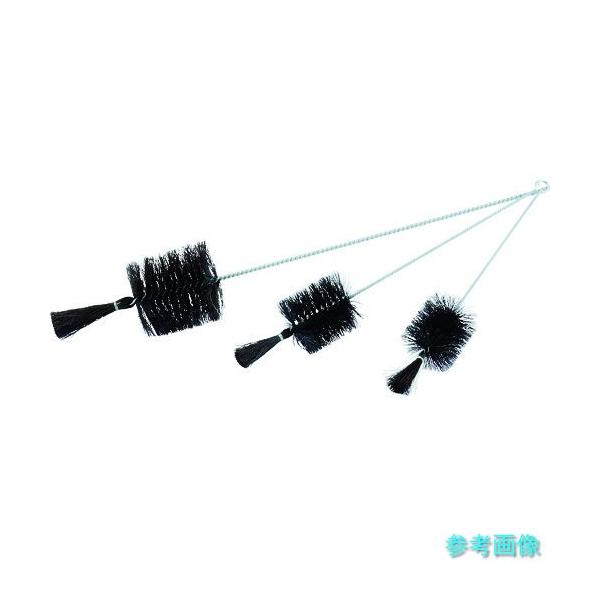 TRUSCO TBP-T1J 理化学ブラシ 瓶洗い用 黒豚毛 スチール柄1号