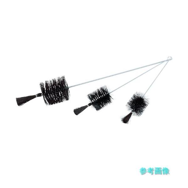 TRUSCO TBP-T4J 理化学ブラシ 瓶洗い用 黒豚毛 スチール柄4号