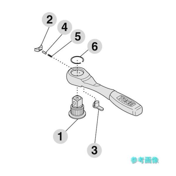 (TONE) RK-RH2CHS ラチェットハンドル用リペアキット 適合機種RH2CHS