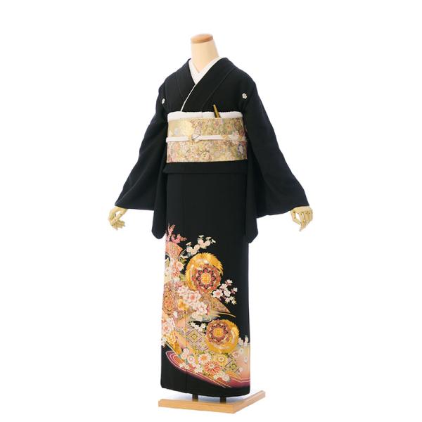 D809 黒留袖　さが美　鳳凰　華文　金彩　正絹　着物　袷　極美品 D809 黒留袖 さが美 鳳凰 華文 金彩 正絹 着物 袷 極美品