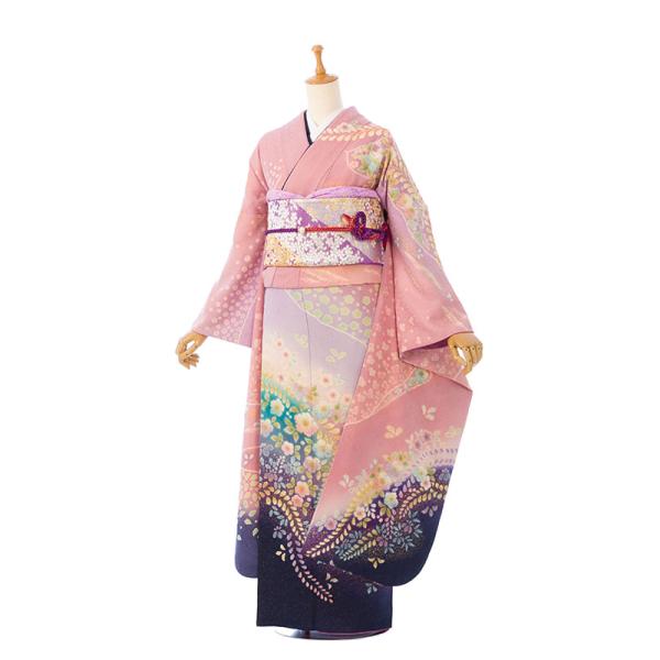2〜12月】正絹振袖|着物レンタル|160〜170cm|振袖フルセット(ピンク系