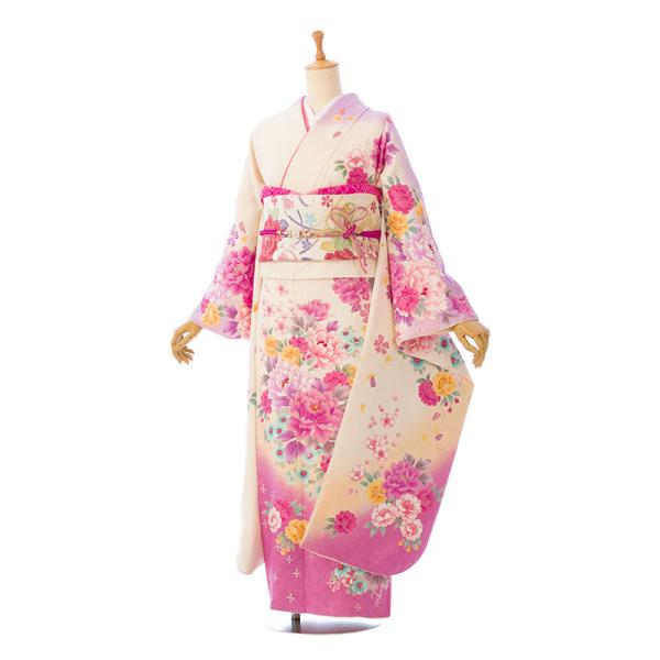 2〜12月】正絹振袖|着物レンタル|160〜170cm|振袖フルセット(白系