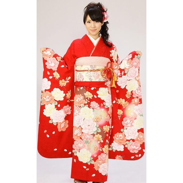 そらいろ 成人式 豪華振袖 黒 金 桜地紋 黒地 正絹 振袖6点セット