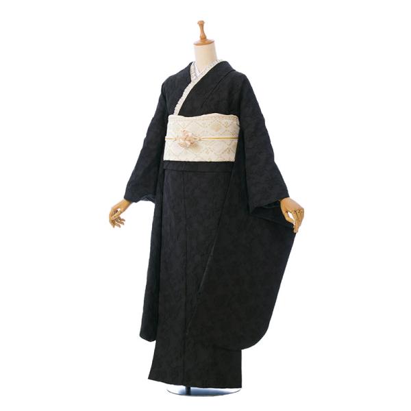 【専用ページ】正絹 振袖 黒 無地 23点 フルセット M~L e-kimono-rental_hacj215