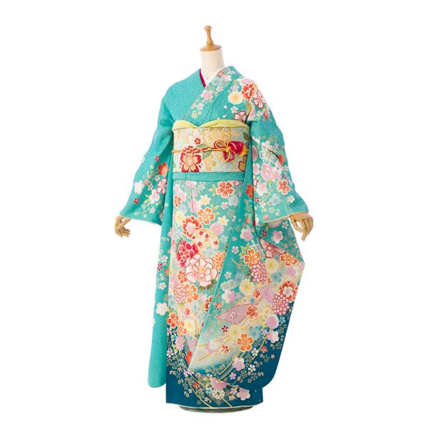 トールサイズ❣️振袖フルセット 丈172裄66 当日発送　一目で差がつく個性派 2〜12月】正絹振袖|着物レンタル|165〜172cm|13〜17号|振袖フルセット