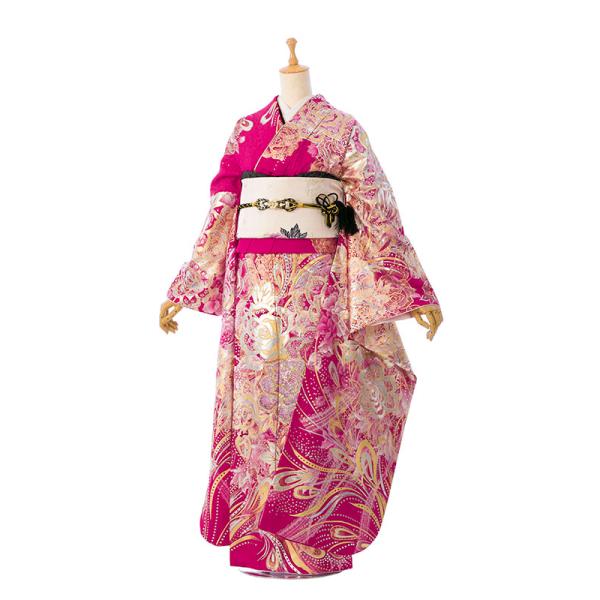 2〜12月】正絹振袖|着物レンタル|163〜170cm|振袖フルセット(ピンク系