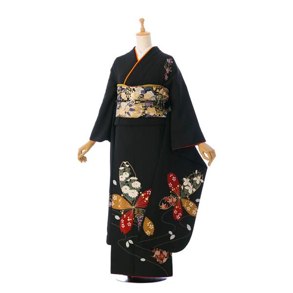 2〜12月】正絹振袖|着物レンタル|148〜160cm|振袖フルセット(黒系