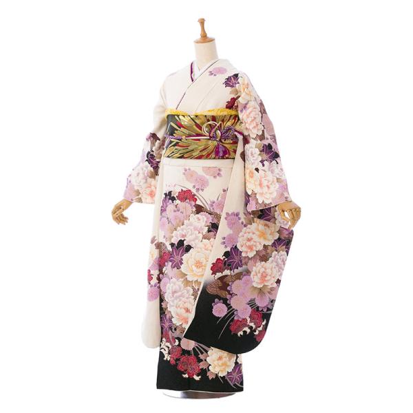 2〜12月】正絹振袖|着物レンタル|155〜166cm|振袖フルセット(白系