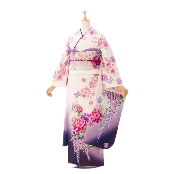 2〜12月】正絹振袖|着物レンタル|153〜165cm|振袖フルセット(白系