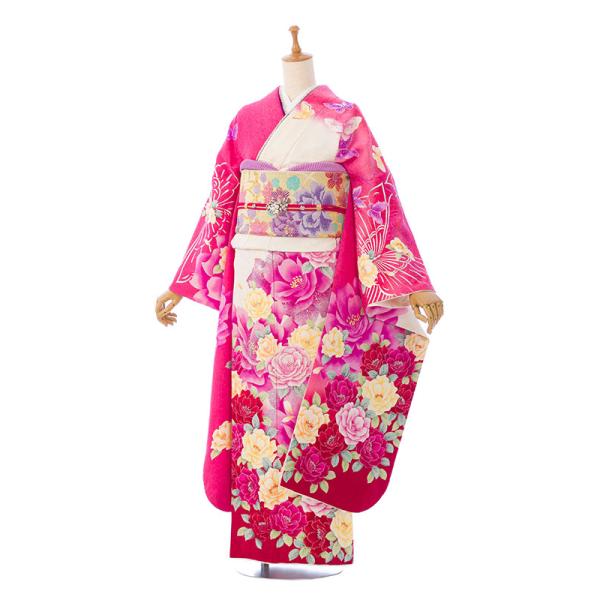 2〜12月】正絹振袖|着物レンタル|160〜170cm|振袖フルセット(ピンク系