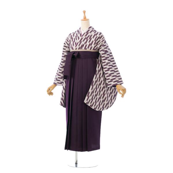 紫矢絣袴セット(対応身長153〜160cm) 卒業式　はいからさんが通る e-kimono-rental_hag366a