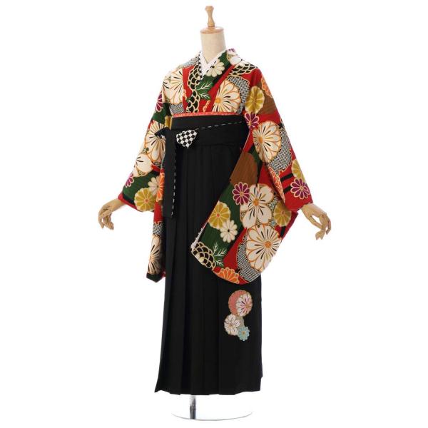 袴 Style 中村里砂 レディースファッション レンタル 卒業袴 卒業式 着物 はかま 袴レンタル 着物 Japan Style 中村里砂 Hag436m E きものレンタル 赤地 店 R1436m H177 24 3