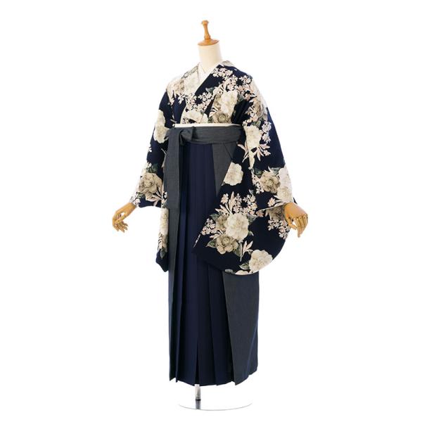 レンタル着物|卒業袴|Heather|158〜163cm|卒業式袴セットレンタル(紺系
